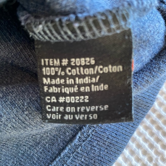 Vintage Y2K 90s Blue 100% cotton quarter zip knit sweater. Size L. - Picture 9 of 12